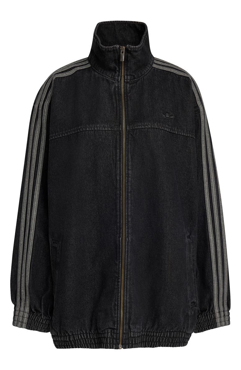 adidas Originals Firebird Denim Track Jacket, Alternate, color, True Black Denim