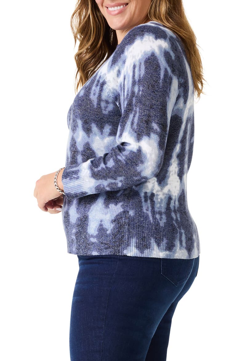 Supersoft Shibori Sweater, Alternate, color, BLUE MULTI