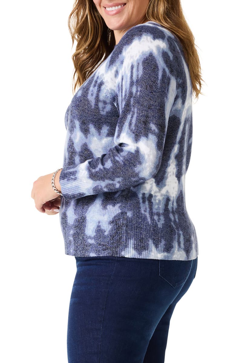 NIC+ZOE Supersoft Shibori Sweater, Alternate, color, Blue Multi