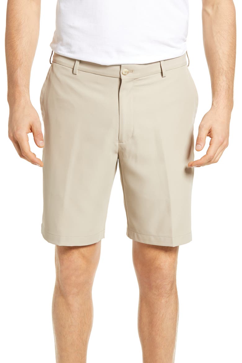 Salem 9-Inch High Drape Performance Shorts, Main, color, KHAKI