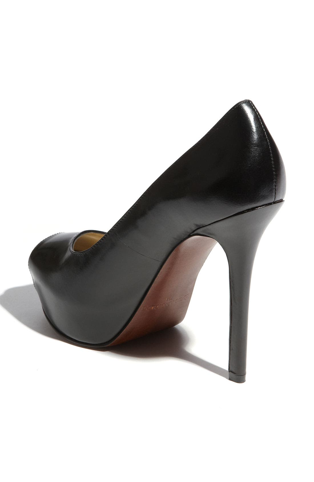 'Tanen' Pump, Alternate, color, BLACK LEATHER