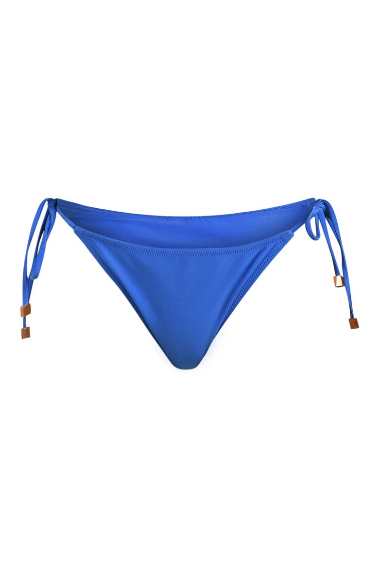 Britt Shimmer String Bikini Bottoms, Alternate, color, CAPRI BLUE