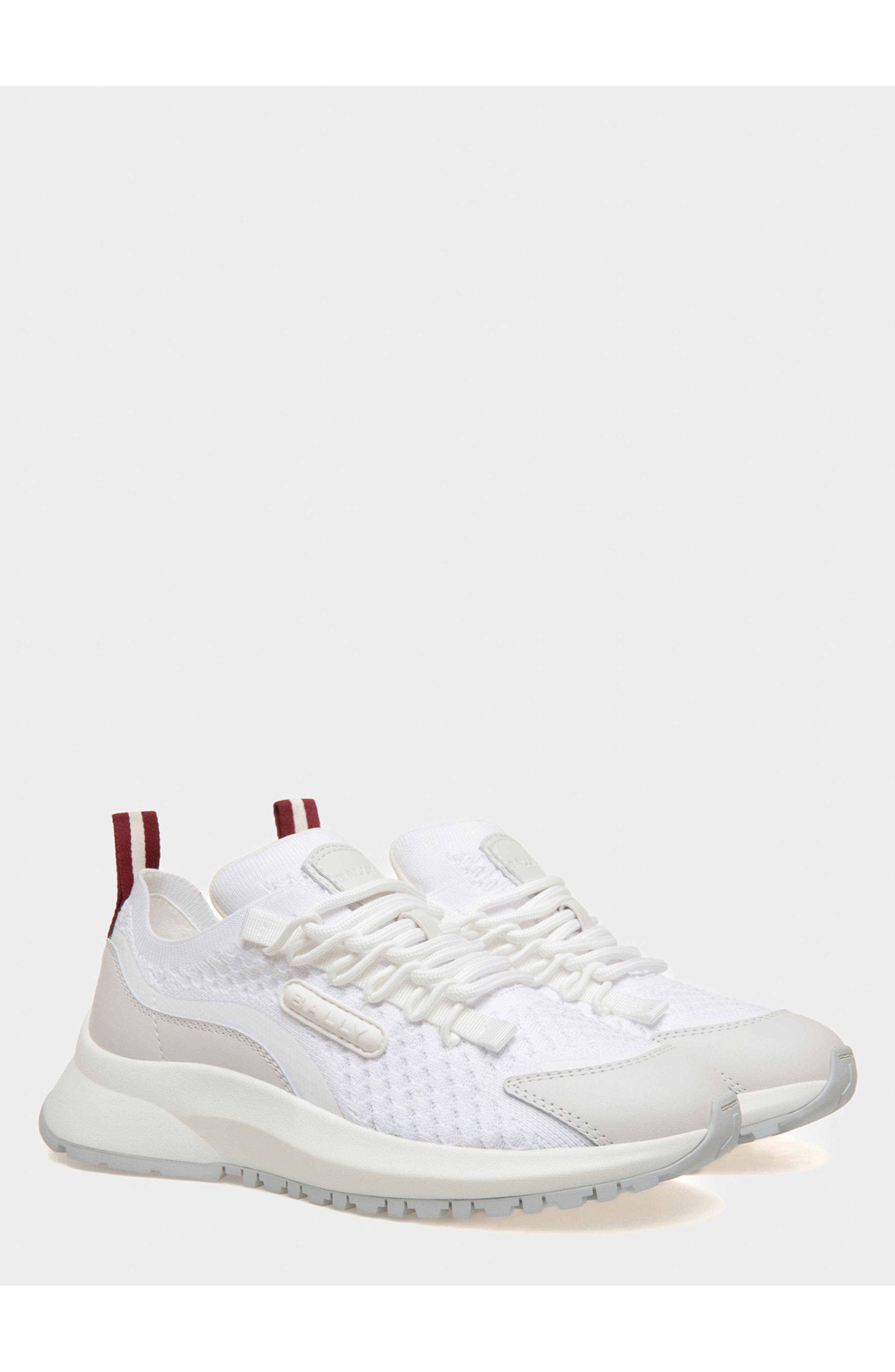 Bally Outline Sneaker in Knitted Fabric, Alternate, color, White
