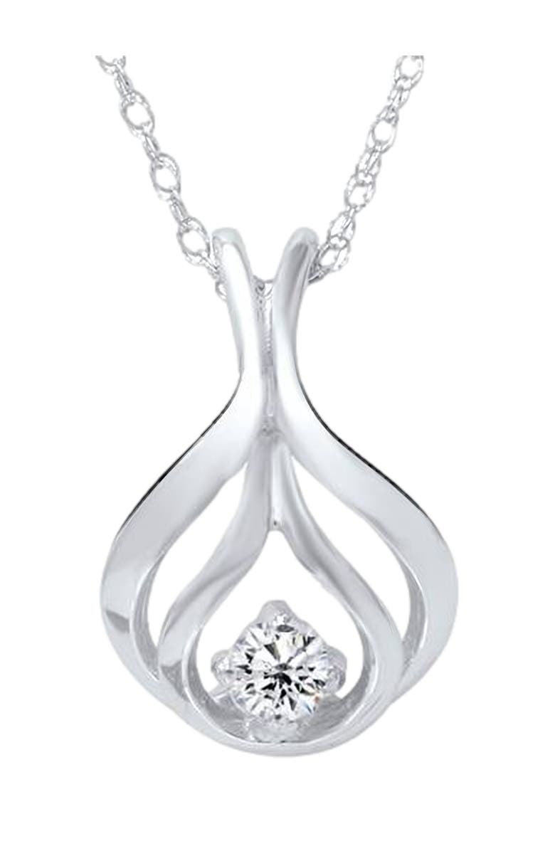 Bliss Diamond Solitaire Diamond Pendant 10K Gold Lab Grown Necklace, Main, color, 