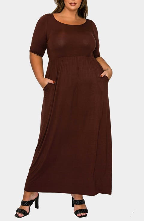 Eva Jersey Maxi Dress (Plus)