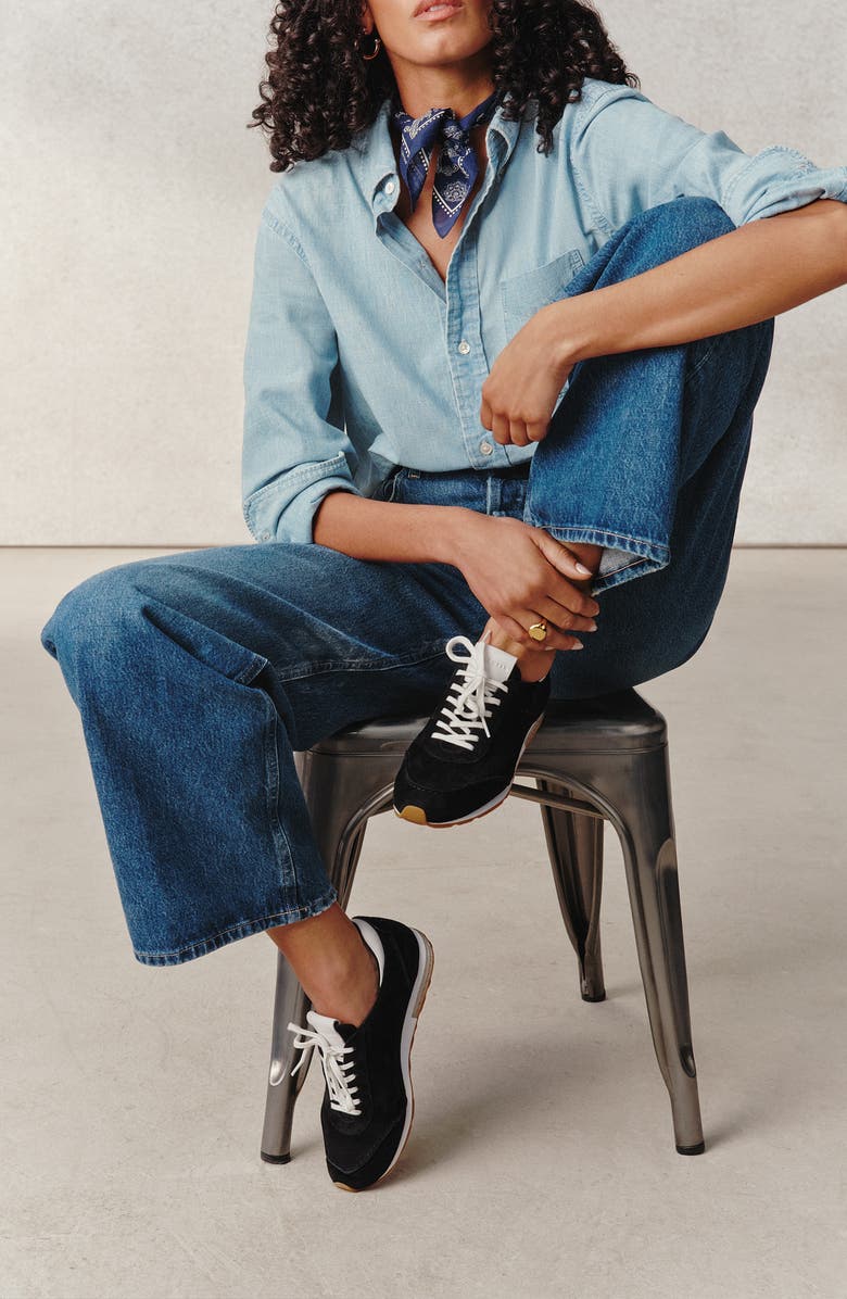 Cole Haan GrandPro Energy Weave Runner Shoe, Alternate, color, Black Suede/ Leather