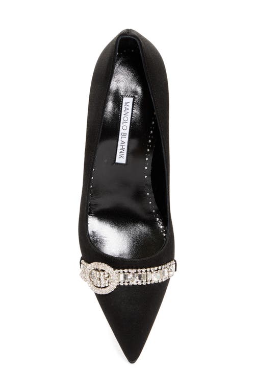 Manolo Blahnik Asapump Satin Pumps In Black