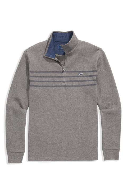 Saltwater Stripe Quarter Zip Pullover