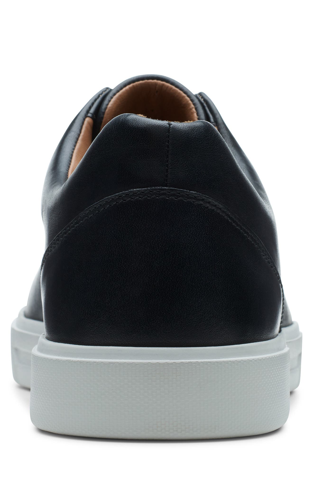Un Costa Lace Up Sneaker, Alternate, color, BLACK LEATHER