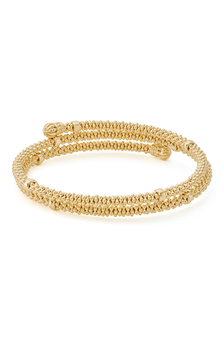 Caviar 18K Gold Coil Bracelet, Alternate, color, GOLD