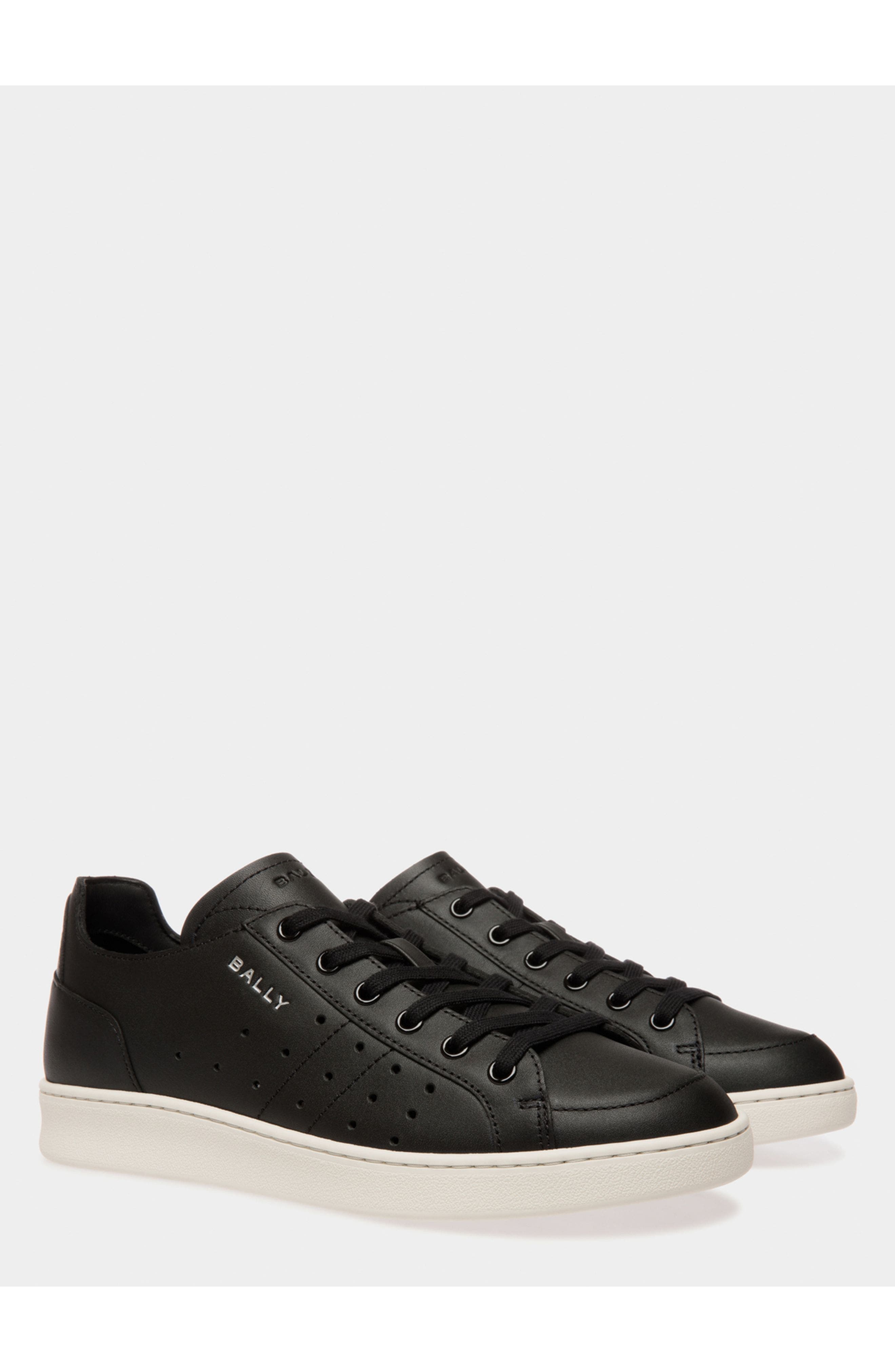 Bally Leather Tennis Sneaker, Alternate, color, 