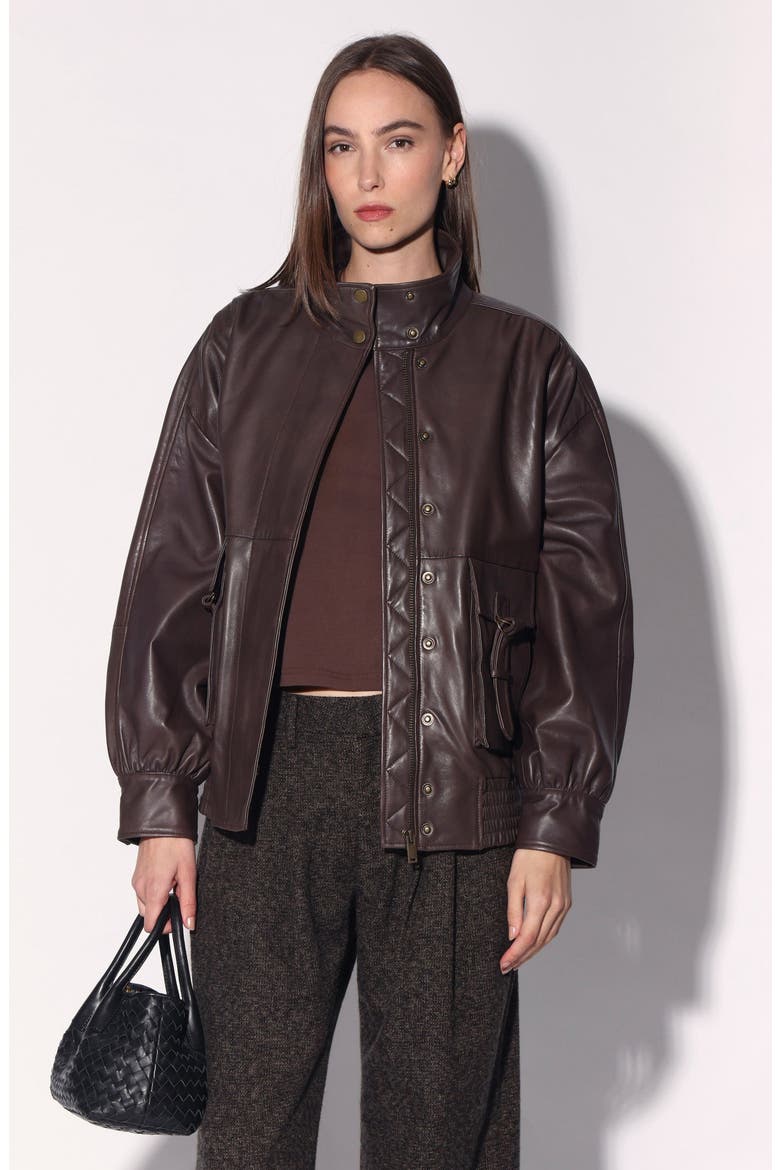 Hadlee Jacket Leather, Main, color, Brown
