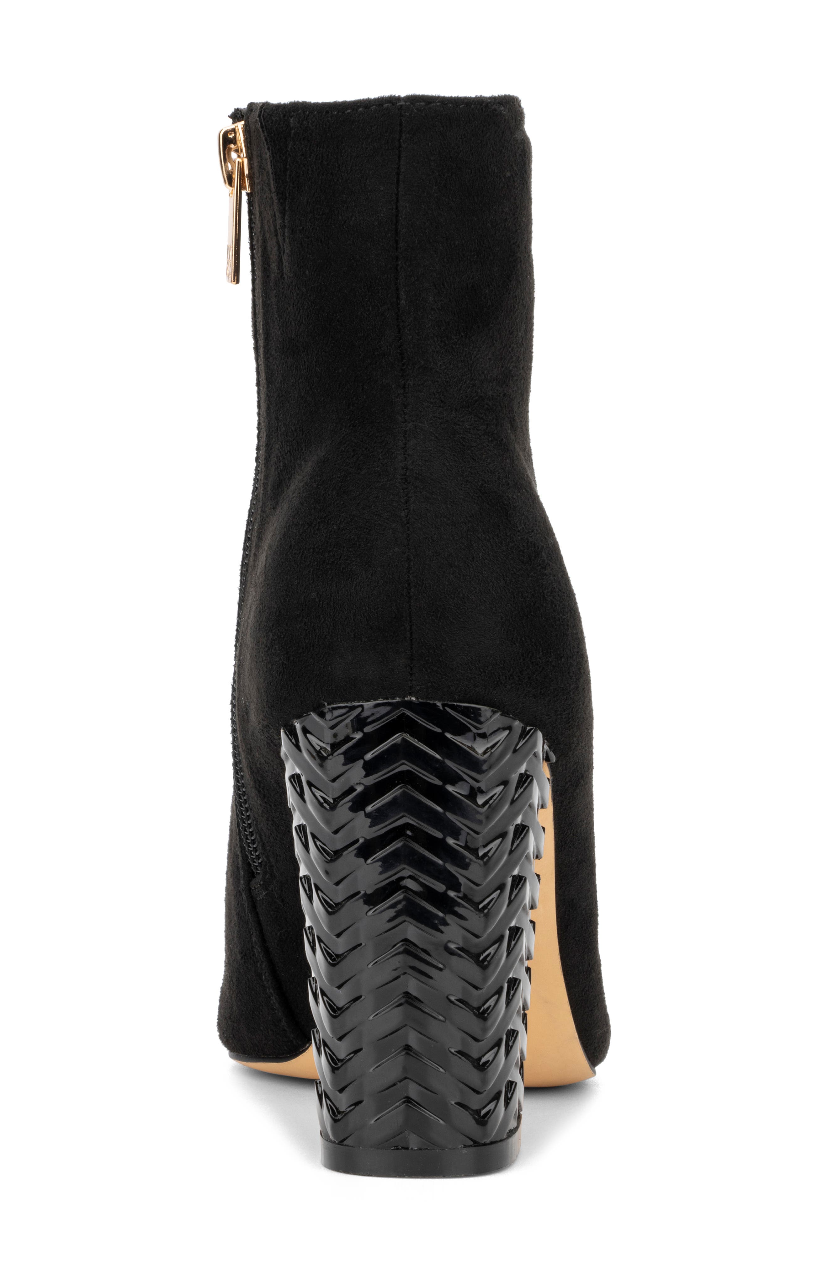 NEW YORK AND COMPANY Zhuri Faux Suede Zigzag Block Heel Bootie, Alternate, color, 