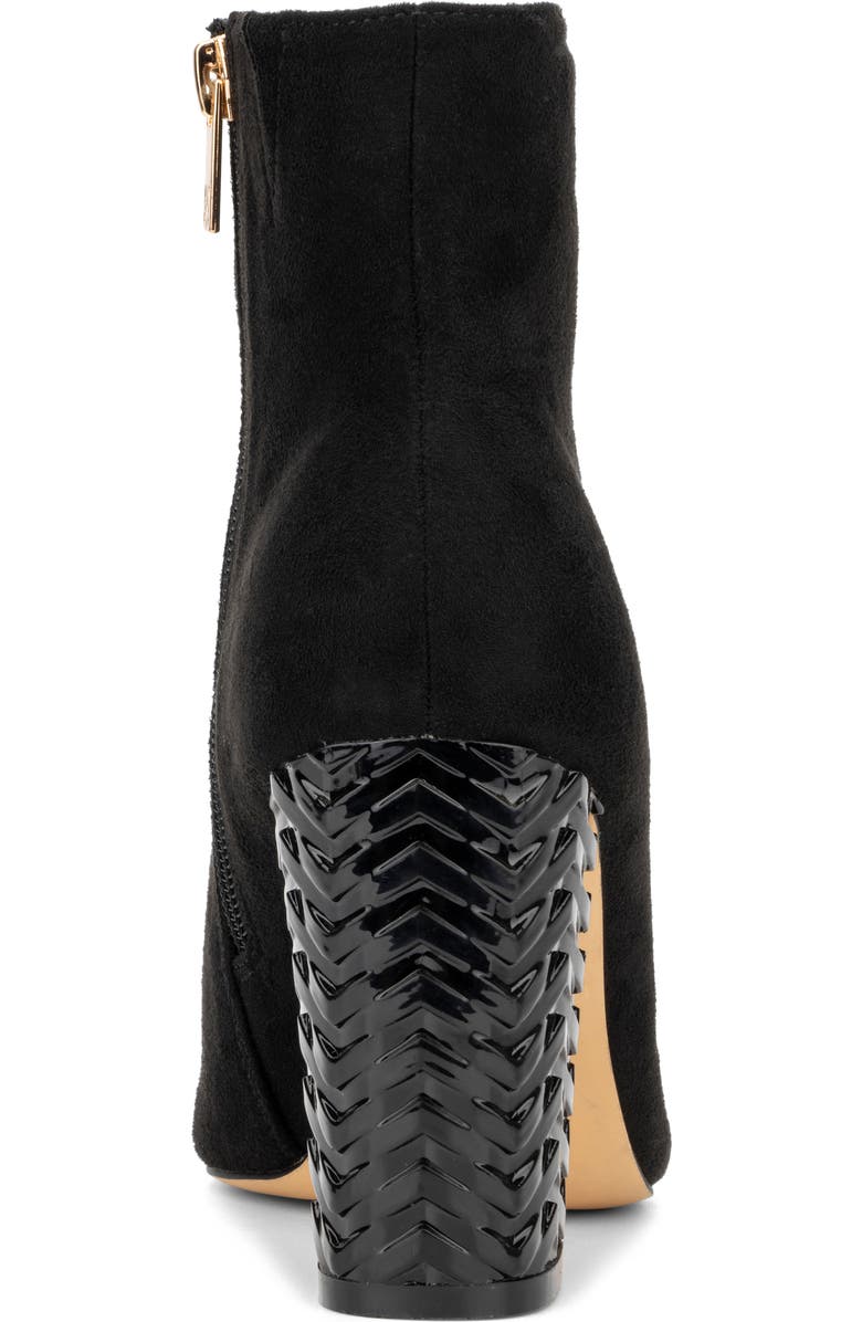 NEW YORK AND COMPANY Zhuri Faux Suede Zigzag Block Heel Bootie, Alternate, color,