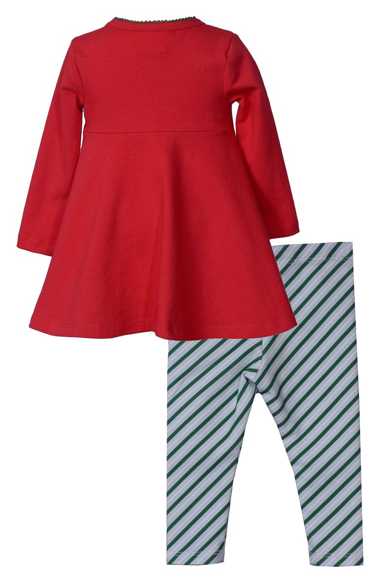 Bonnie Jean Dangling Nutcracker Tunic & Leggings Set, Alternate, color, Red