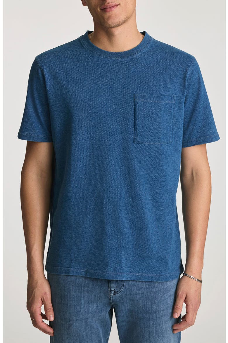 Indigo Cotton Pocket T-Shirt, Main, color, INDIGO
