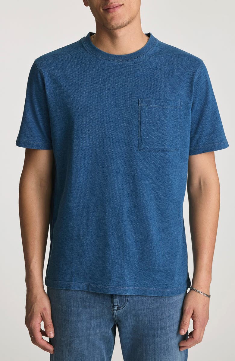 Mavi Jeans Indigo Cotton Pocket T-Shirt, Main, color,