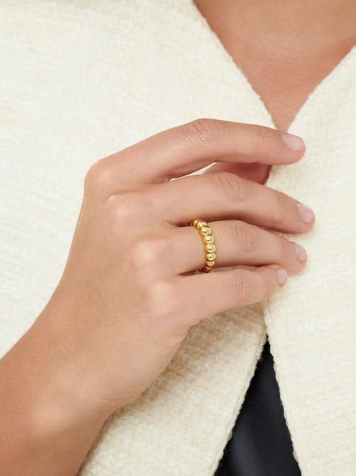 Devata Beaded Ball Ring In Gold
