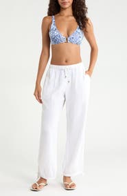 Lauren Ralph Lauren Ankle Tie Double Gauze Cover-Up Pants