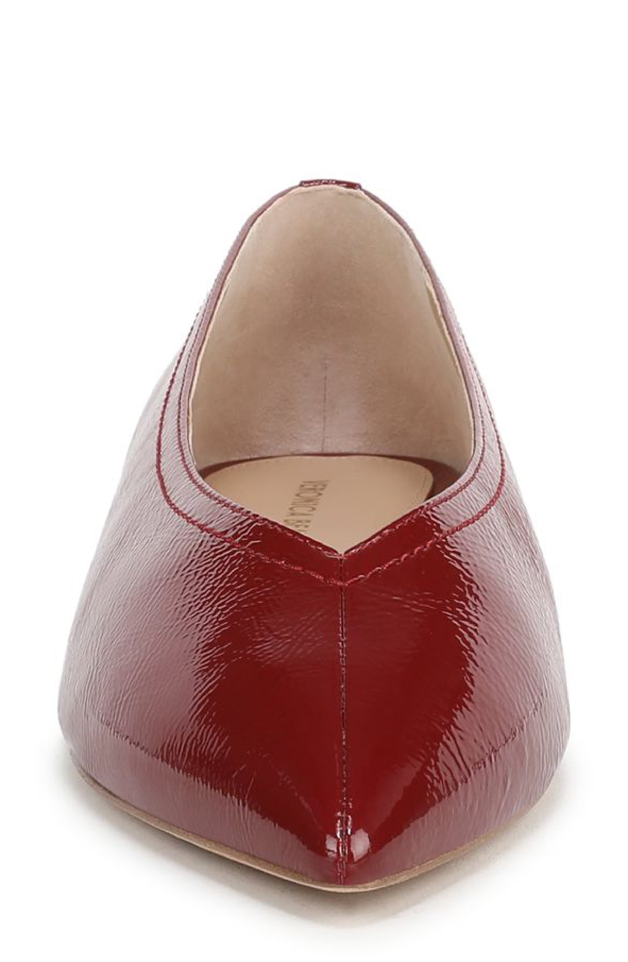 Veronica Beard Bancroft Pointed Toe Flat, Alternate, color, Oxblood Red-Dm