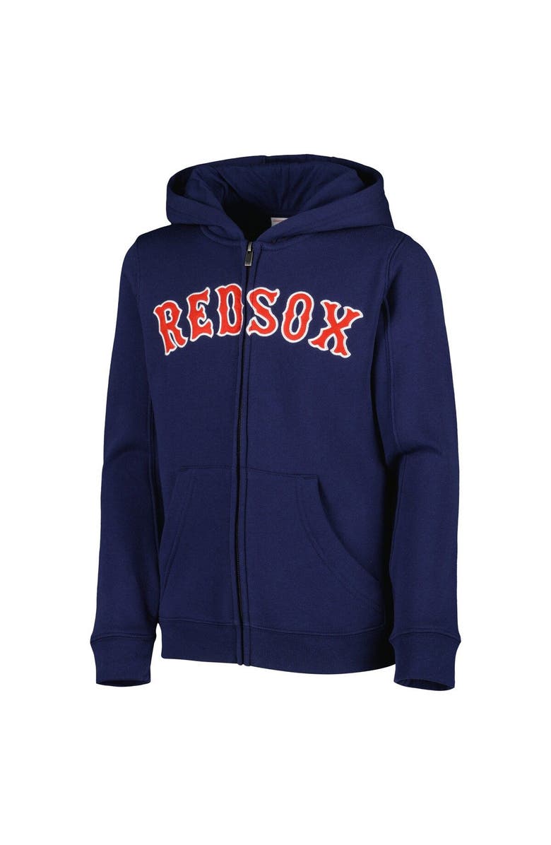 Outerstuff Youth Navy Boston Red Sox Wordmark Full-Zip Fleece Hoodie, Alternate, color, Navy