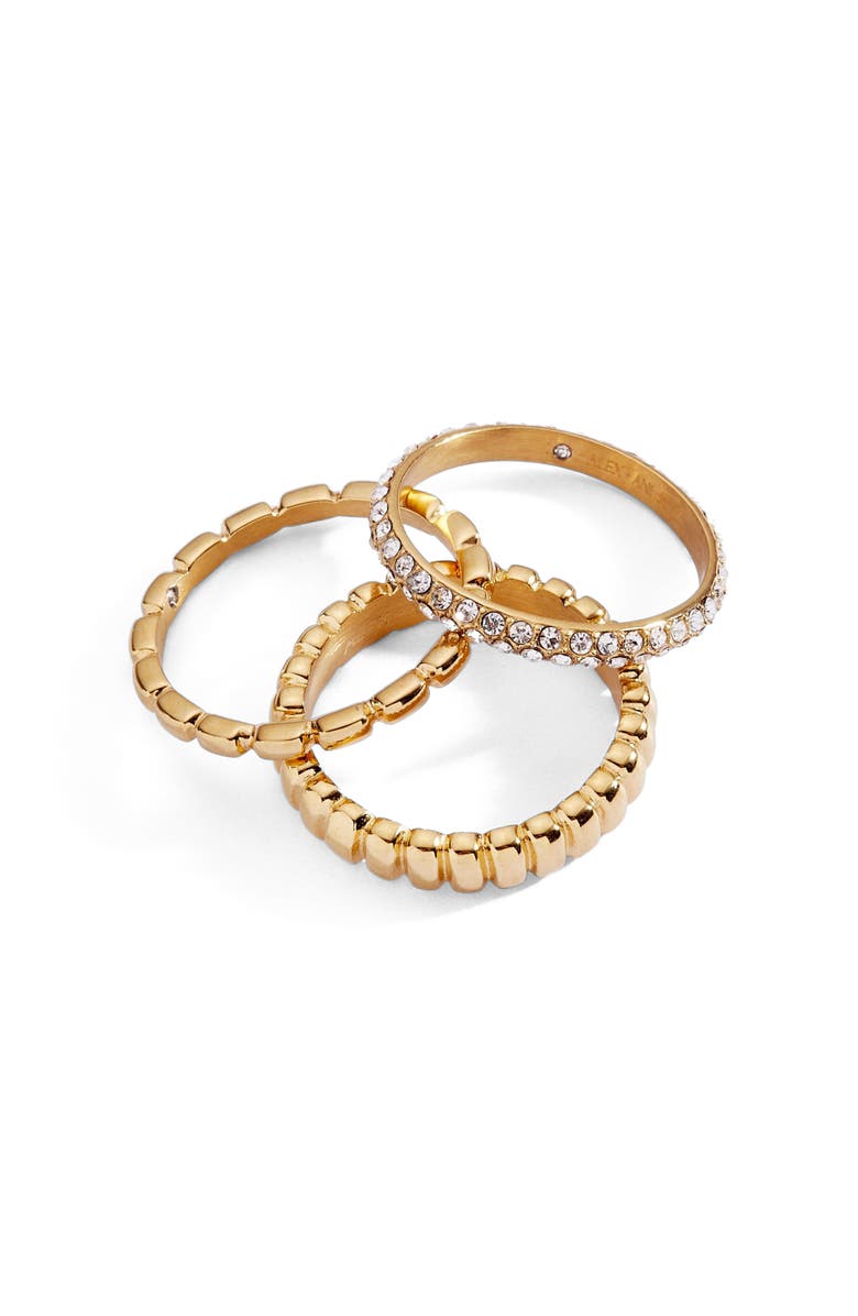 Alex and Ani Multi Textured Stacking Ring Set of 3, Alternate, color, Gold
