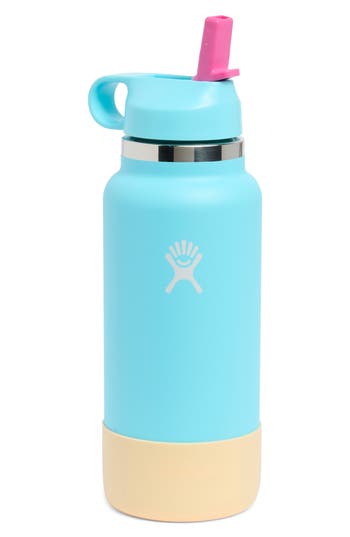 Hydro Flask 32-ounce Wide Mouth Bottle With Straw Lid & Boot In Blue/yellow