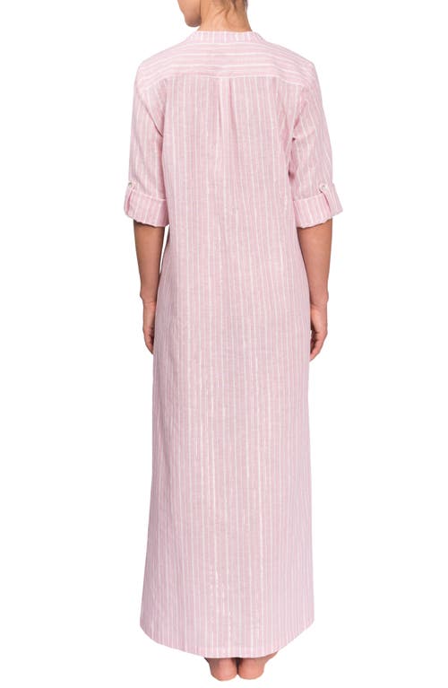 Everyday Ritual Tracey Cotton Caftan In Pink Lurex