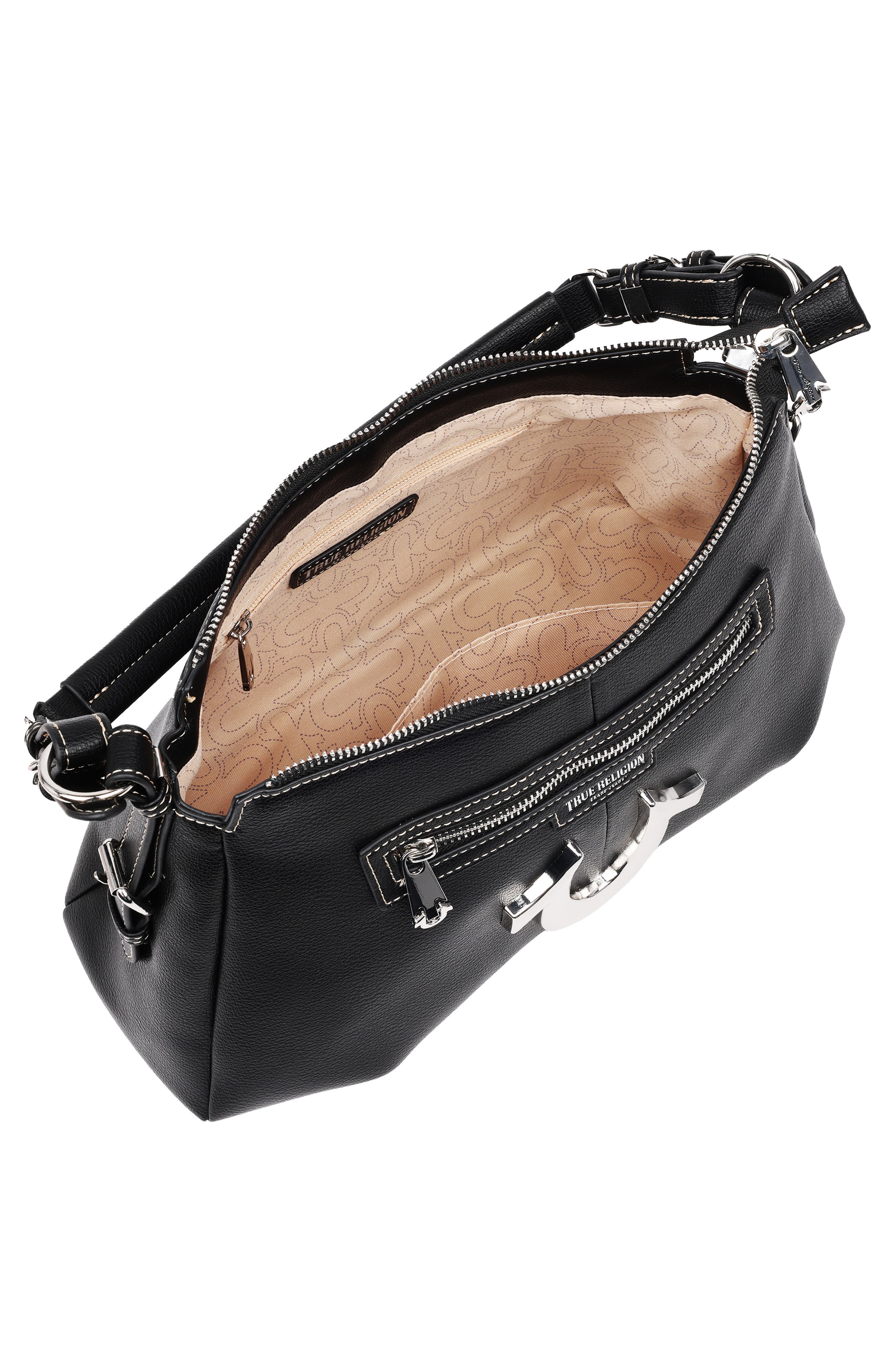True Religion Horseshoe Shoulder Bag, Alternate, color, Black