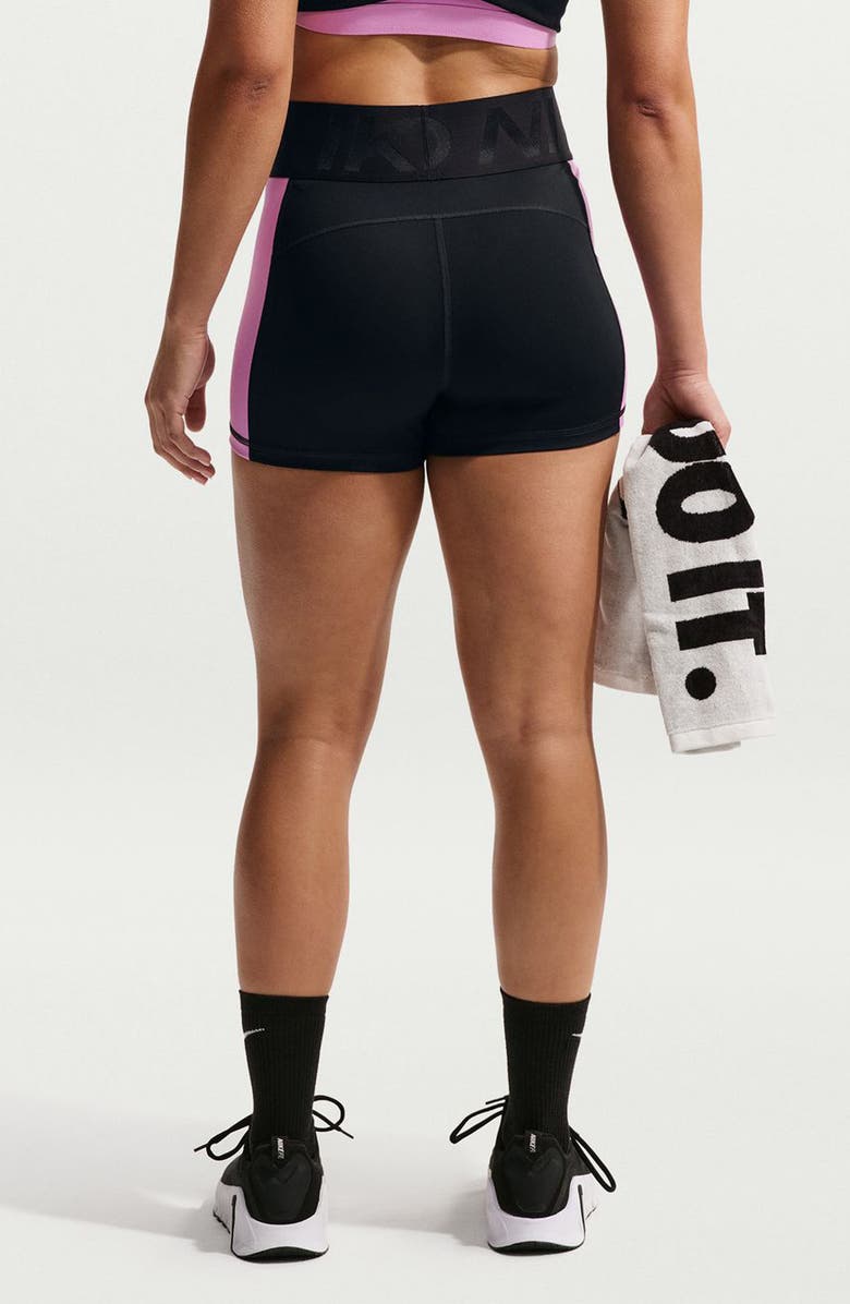 Nike Pro Sculpt Dri-FIT Bike Shorts, Alternate, color, Black/ Magenta/ White