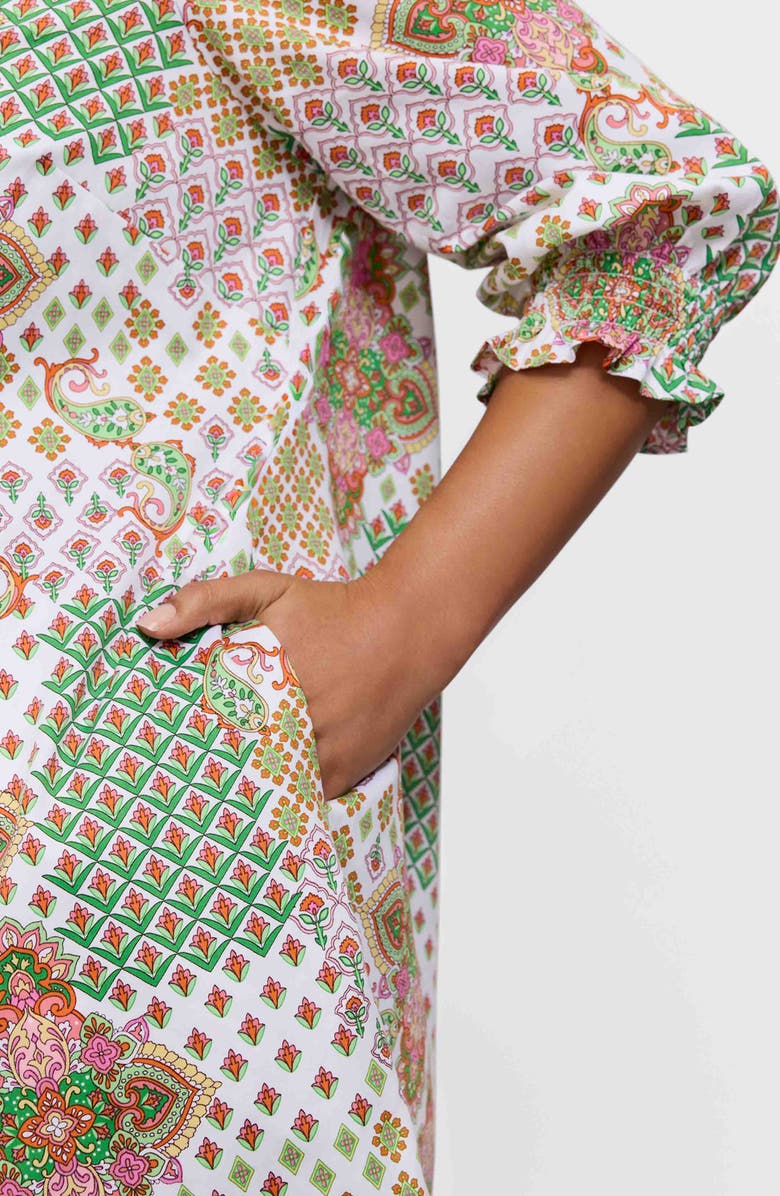 Foxcroft Alicia Patchwork Shift Dress, Alternate, color,