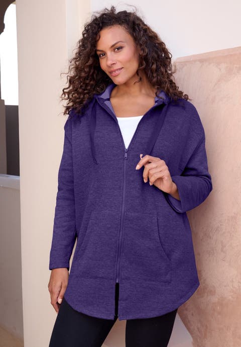 Fleece Zip Hoodie Sweatshirt