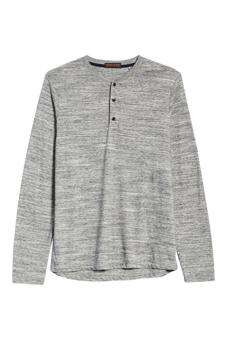 Granddad Classic Fit Long Sleeve Henley, Alternate, color, 606-GREY MELANGE