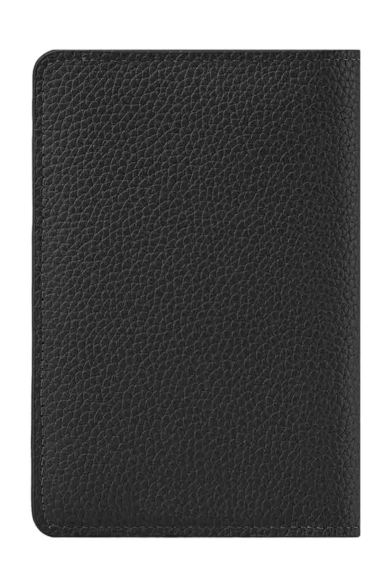 Leather Passport Holder, Alternate, color, Black Caviar