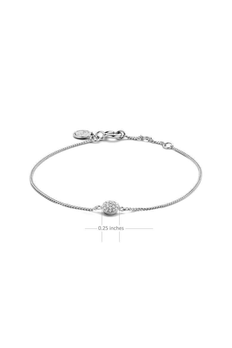 Galaxy Diamond Bracelet |  19 natural diamonds | 925 Sterling Silver | Bracelet on Chain | 6.1 - 6.5 - 6.9 in | White Rhodium, Alternate, color, White Rhodium