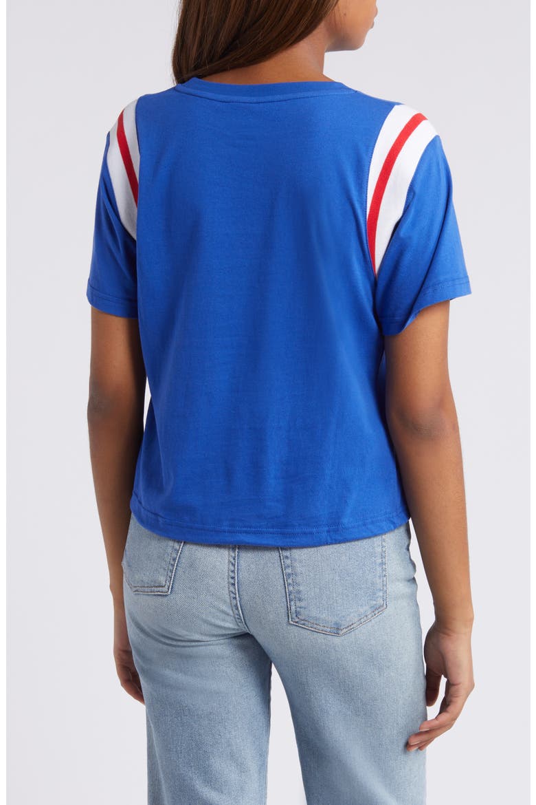 Women's WEAR by Erin Andrews Royal Buffalo Bills Cinched Colorblock T-Shirt, Alternate, color, Royal