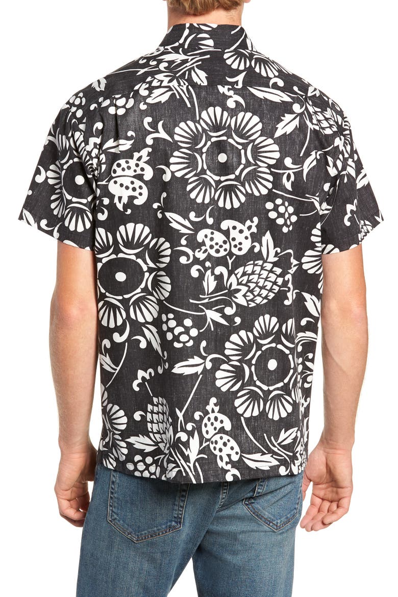 Duke's Pareo Trim Fit Sport Shirt, Alternate, color, BLACK