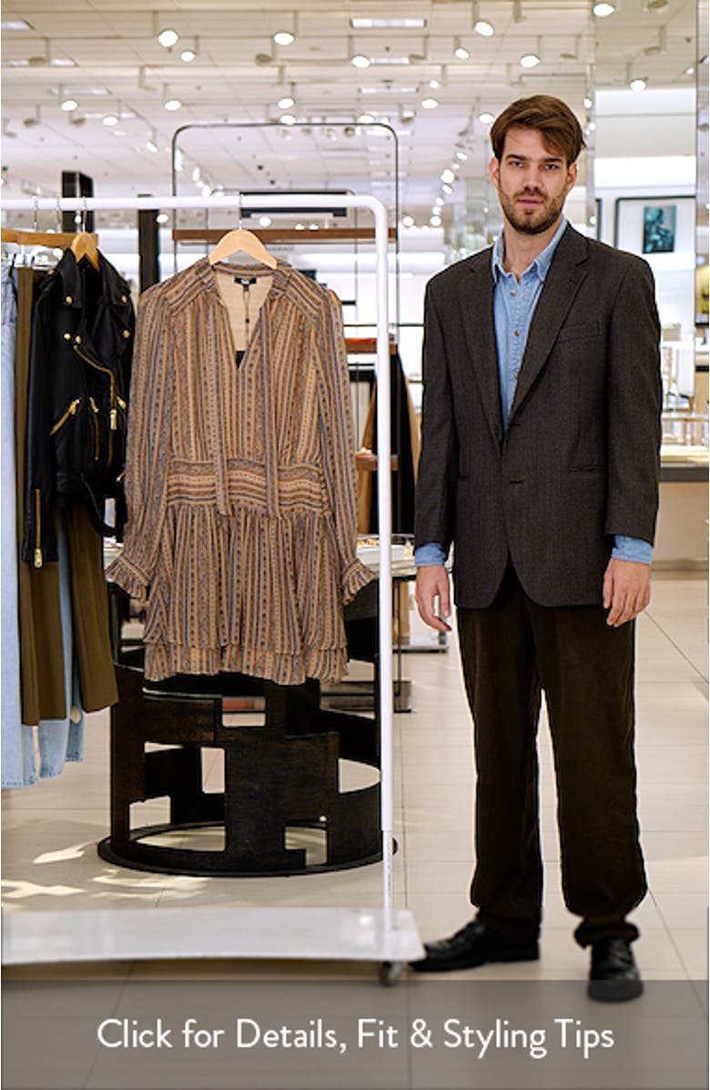 Nantes Mixed Print Long Sleeve Silk Chiffon Dress, sales video thumbnail