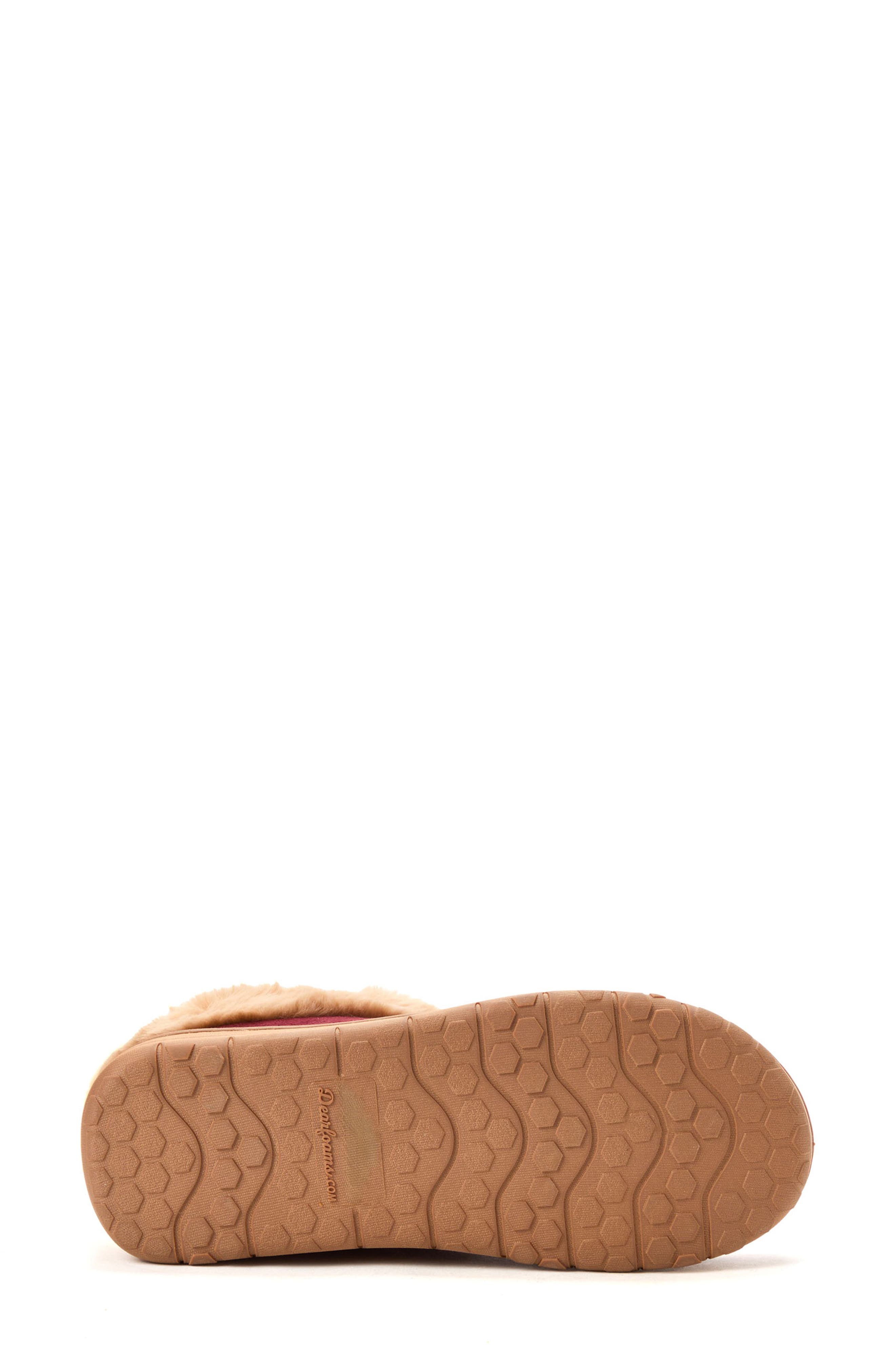 Microsuede Moc Toe Clog Slipper, Alternate, color, BERRY
