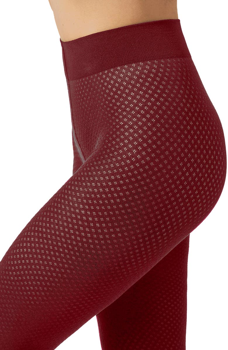 Wolford Dot Tights, Alternate, color, Midnight Red