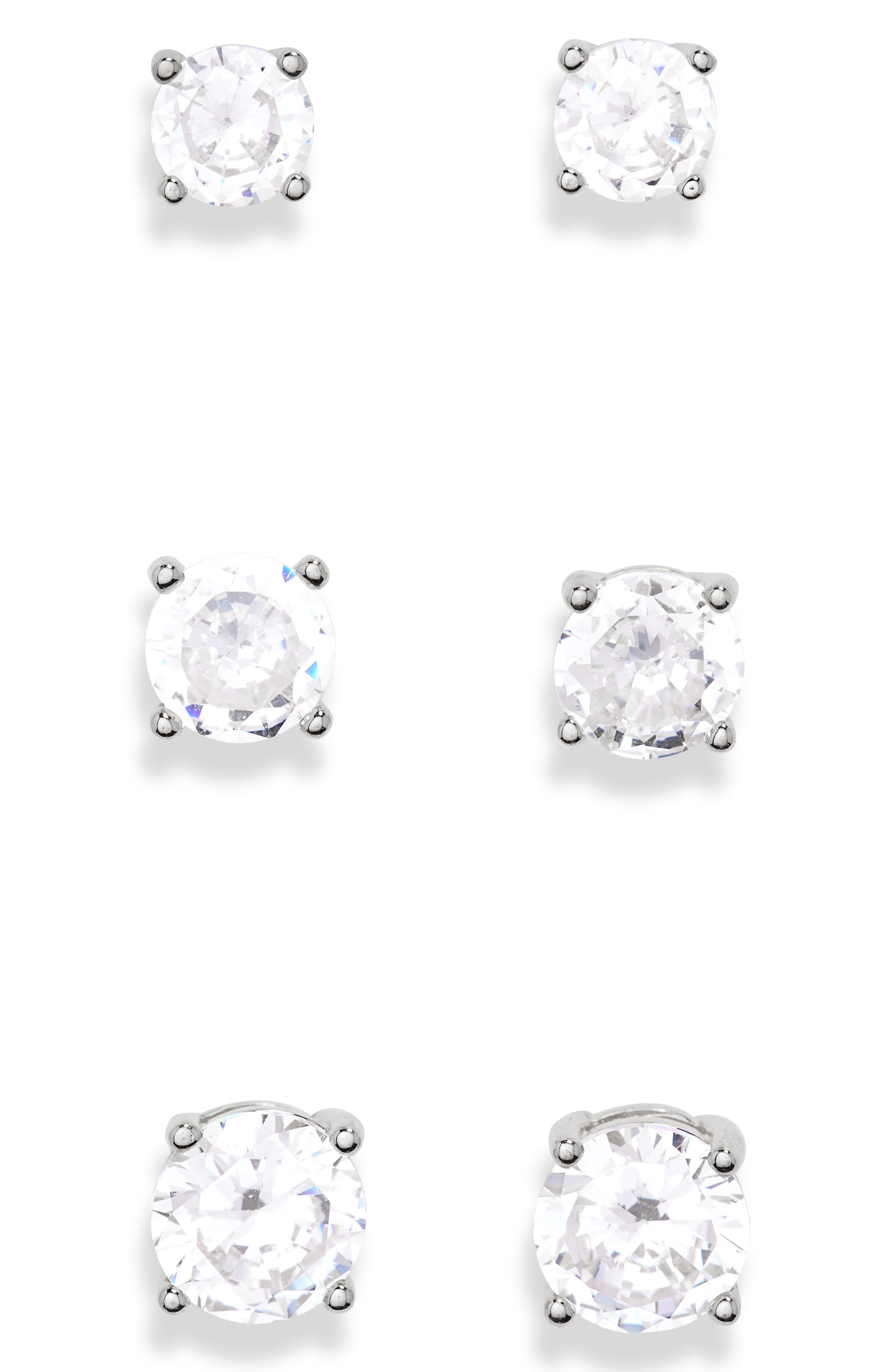 NORDSTROM RACK Set of 3 Stud Earrings