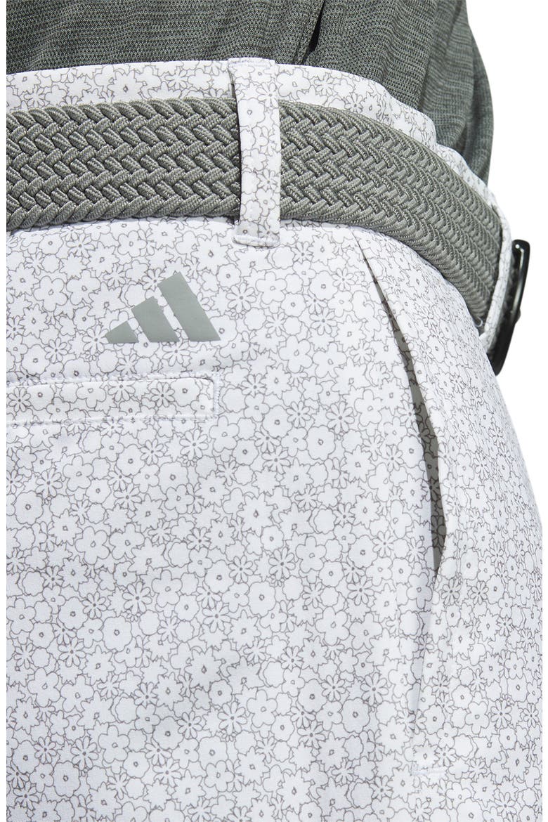 Ultimate Floral Performance Stretch Flat Front Shorts, Alternate, color, WHITE/ GREY THREE