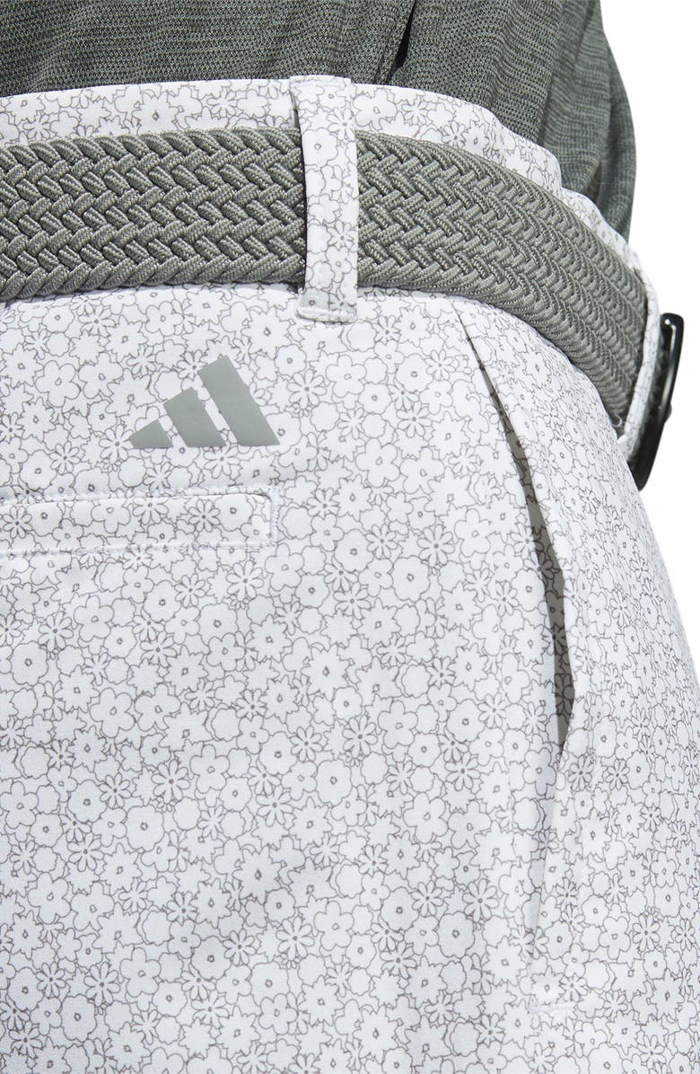 adidas Golf Ultimate Floral Performance Stretch Flat Front Shorts, Alternate, color, 