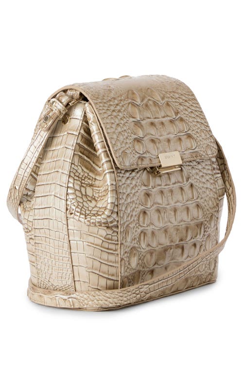 Brahmin Margo Croc Embossed Leather Crossbody Bag In Wind Chime