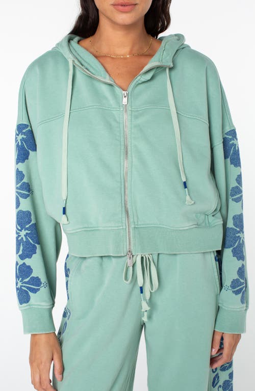Roxy Fringing Reefs Graphic Hoodie In Green