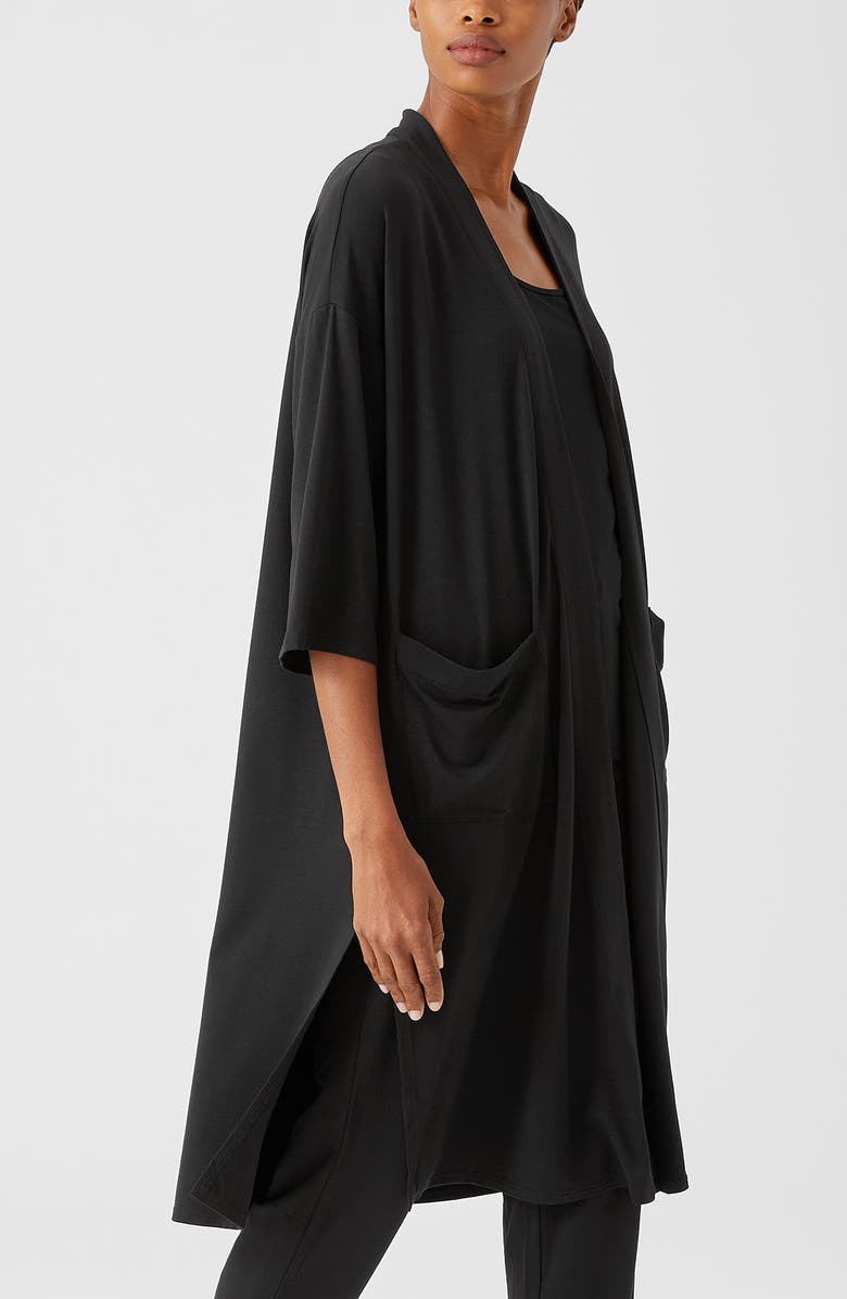 Eileen Fisher Boxy Longline Jersey Jacket, Alternate, color, 