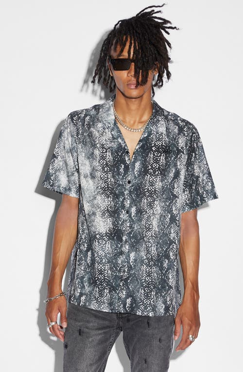 KSUBI KSUBI MAMBA SNAKESKIN PRINT CAMP SHIRT