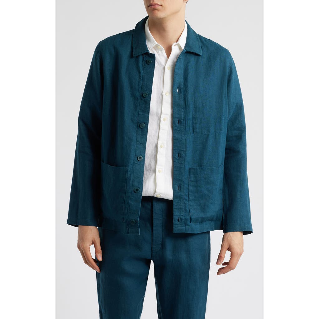 Alex Crane Kite Linen Jacket In Dusk