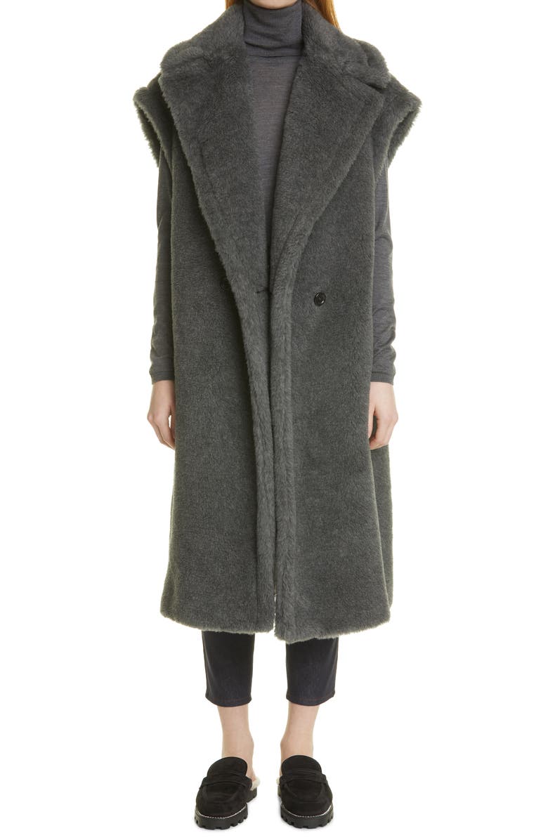 Max Mara Eclisse Double Breasted Alpaca Blend Gilet, Main, color, 001 Grigio Medio