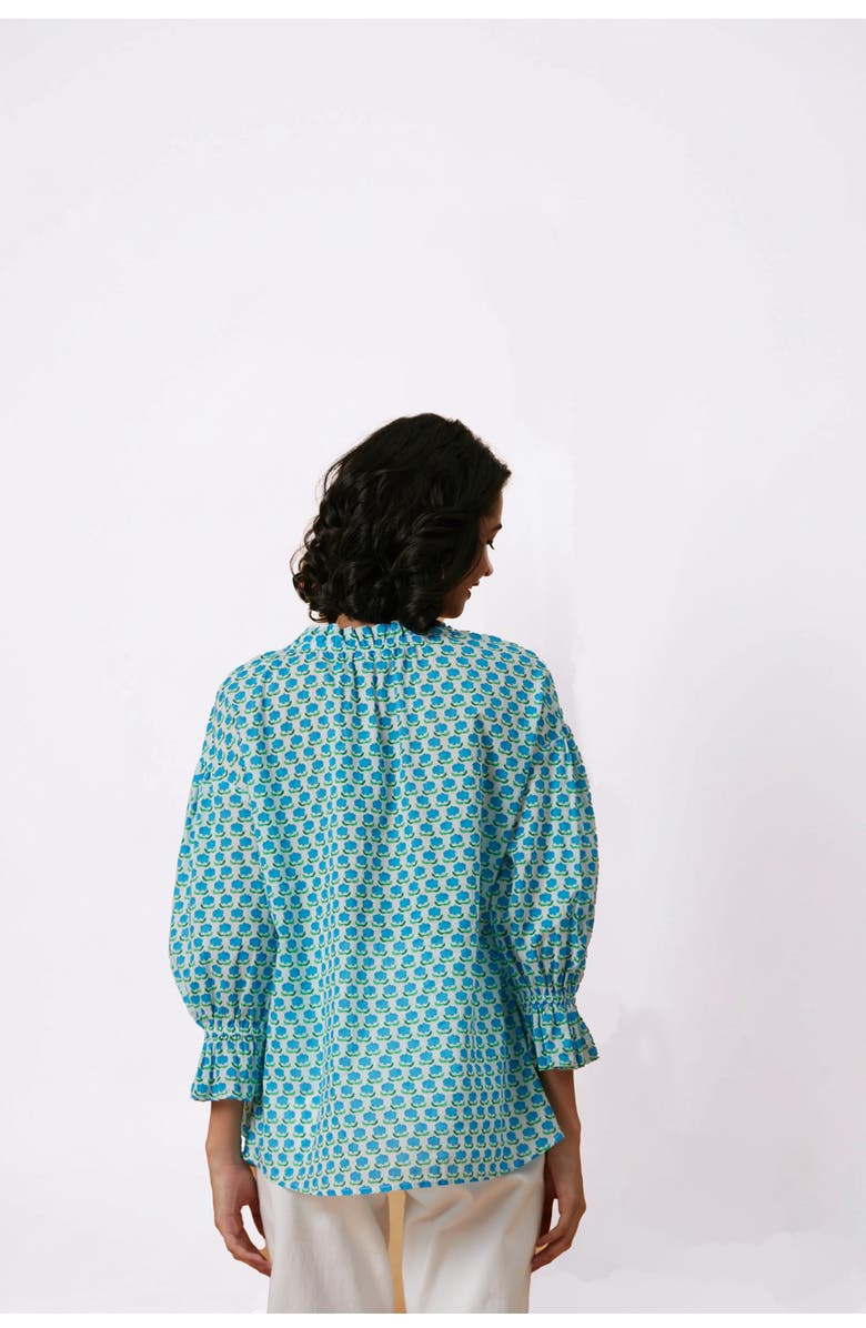 Ro's Garden Rachel Shirt, Alternate, color, Blue Asahi